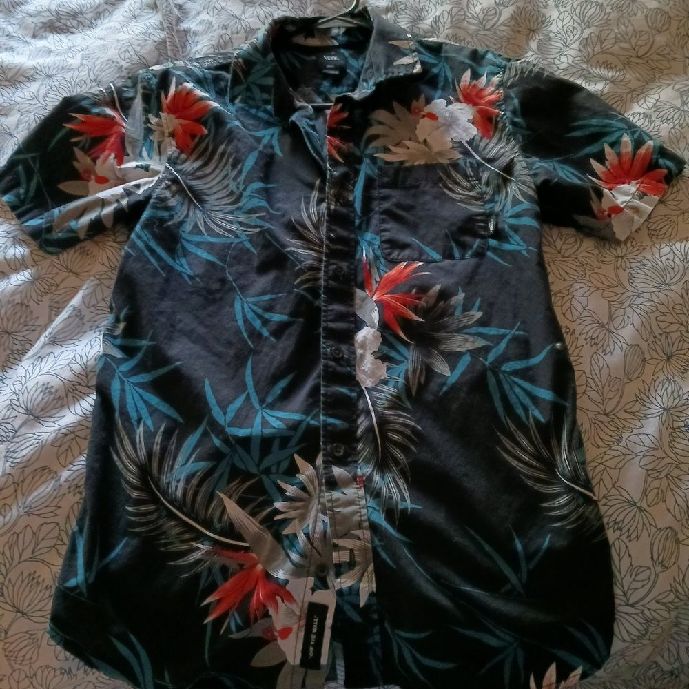 Vans Men's Casual Button Down Shirt Small